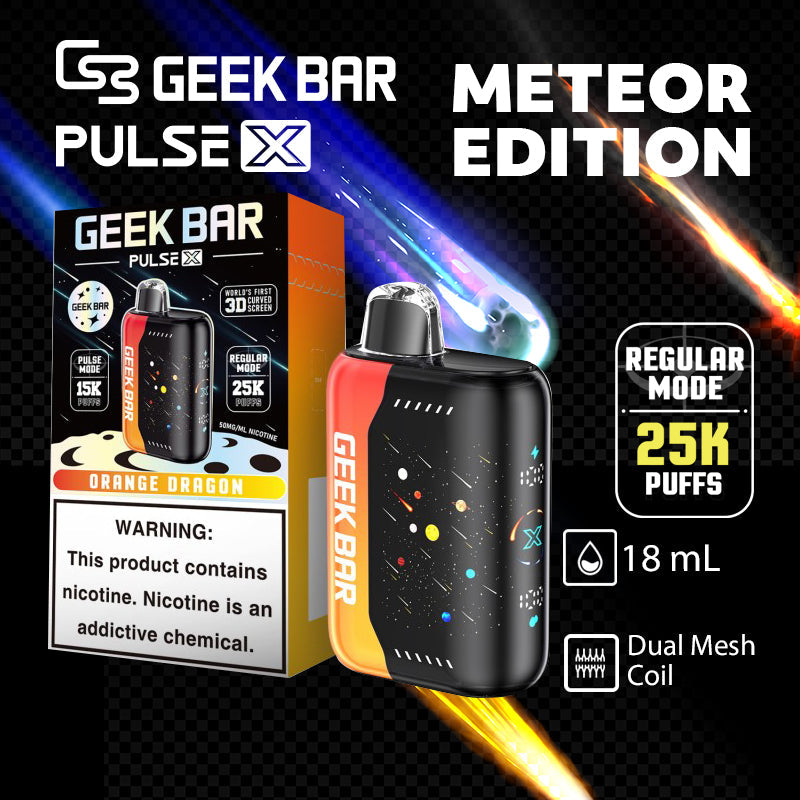 Geek bar pulse x 25k Meteor Edition|vape central wholesale|disposable vape|orange dragon