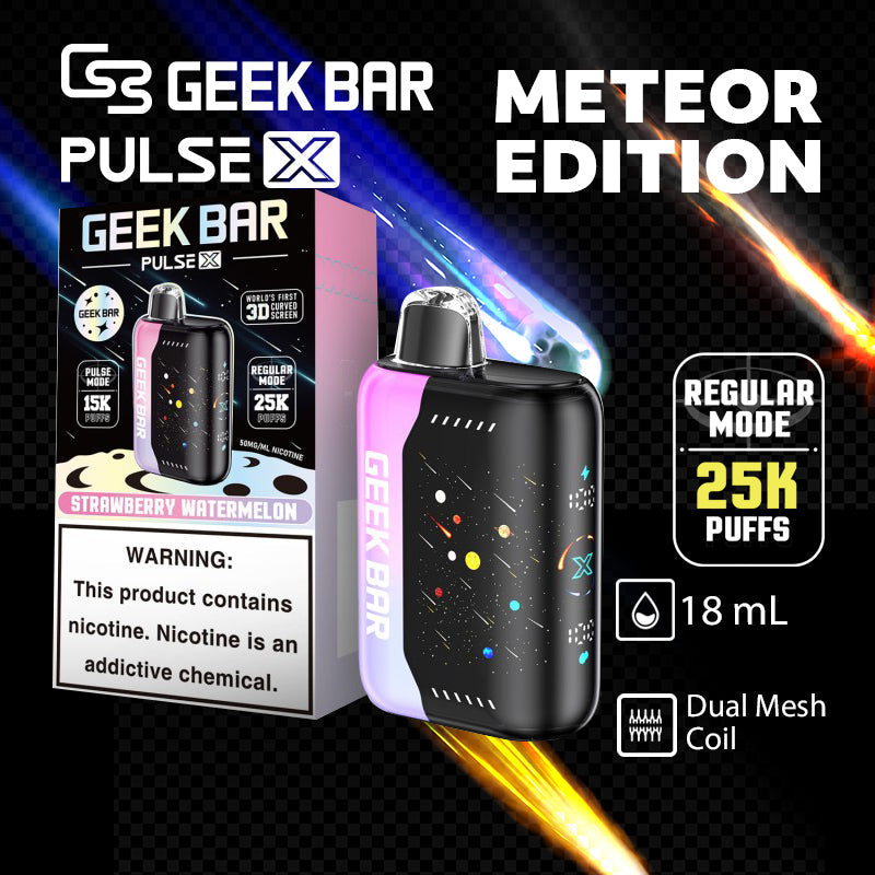 Geek bar pulse x 25k Meteor Edition|vape central wholesale|disposable vape|strawberry watermelon