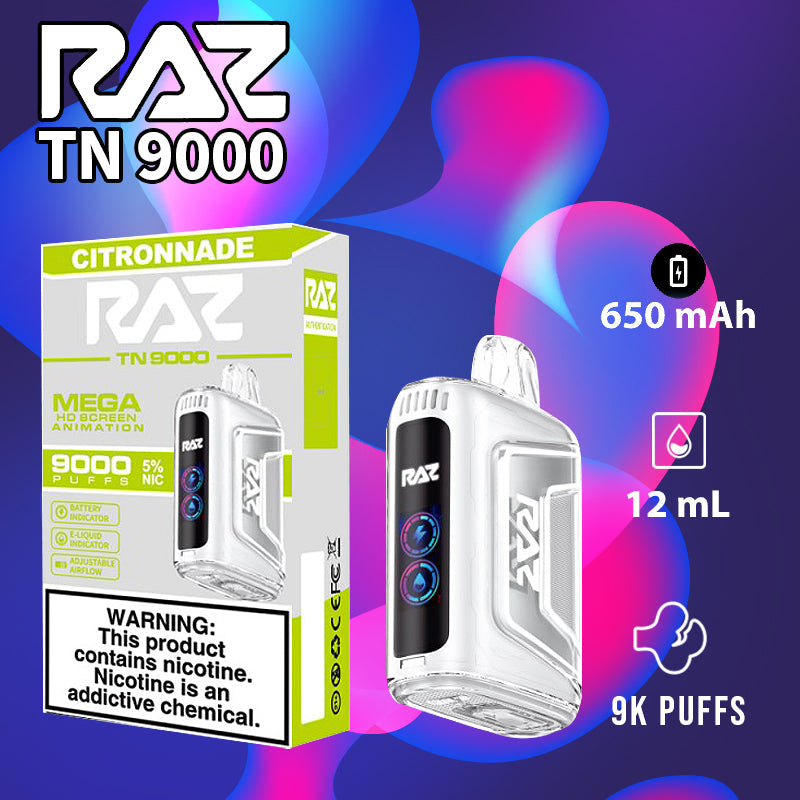 Raz tn9000|vape central wholesale|disposable|citronnade