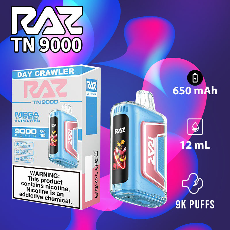 Raz tn9000|vape central wholesale|disposable|day crawler