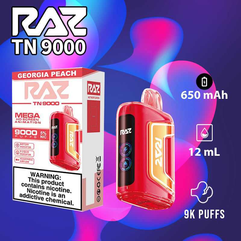 Raz tn9000|vape central wholesale|disposable|georgia peach