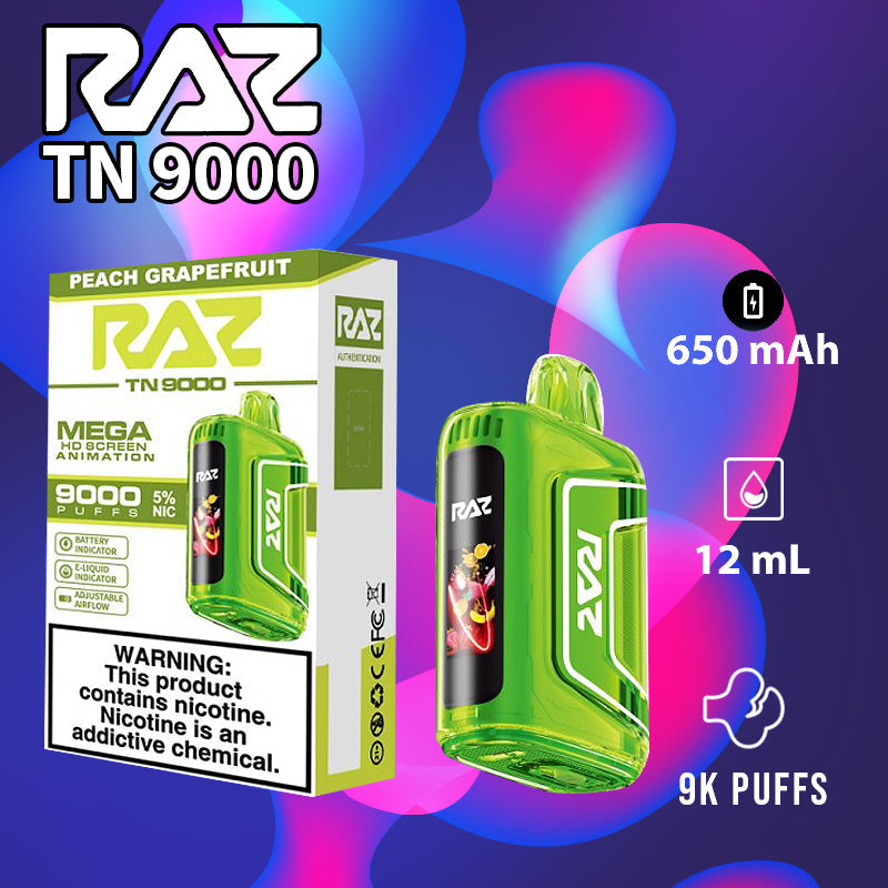 Raz tn9000|vape central wholesale|disposable|peach grapefruit