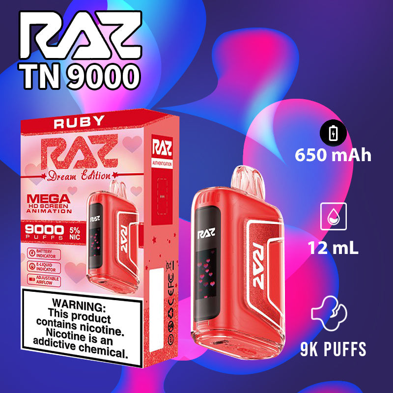 Raz tn9000|vape central wholesale|disposable|ruby