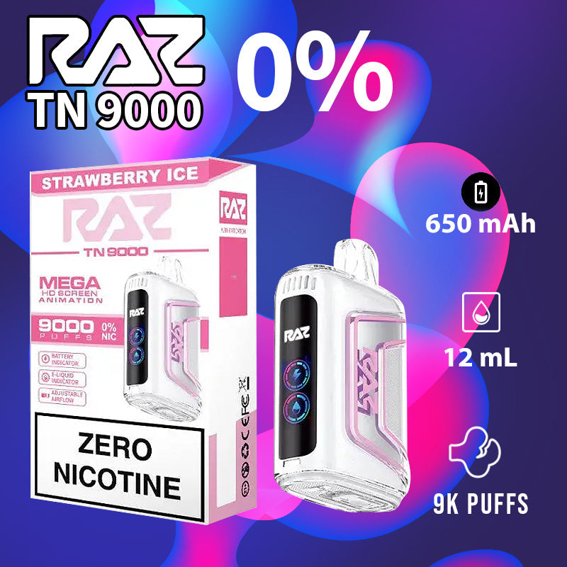 Raz tn9000|vape central wholesale|disposable|strawberry ice