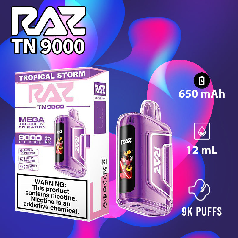 Raz tn9000|vape central wholesale|disposable|tropical storm