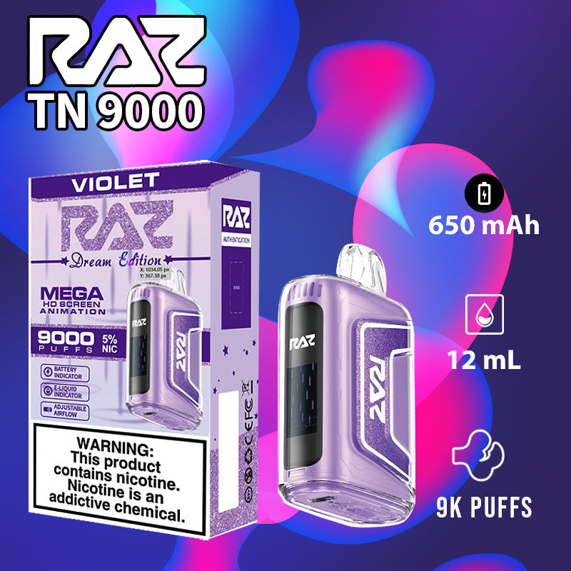 Raz tn9000|vape central wholesale|disposable|violet
