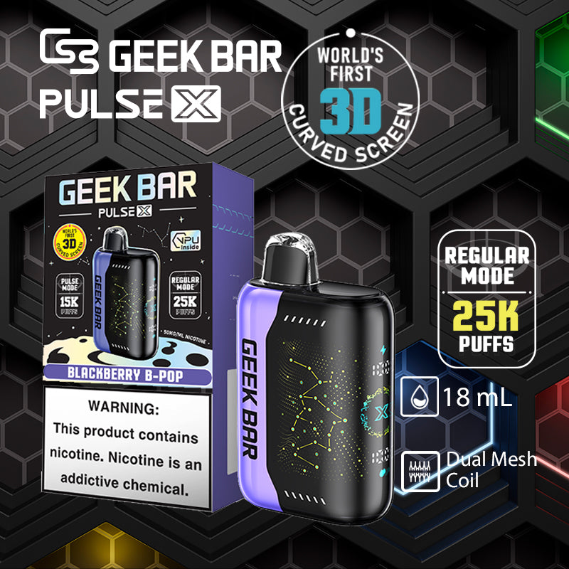 Geek bar pulse x 25k|vape central wholesale|disposable vape|Blackberry B-POP