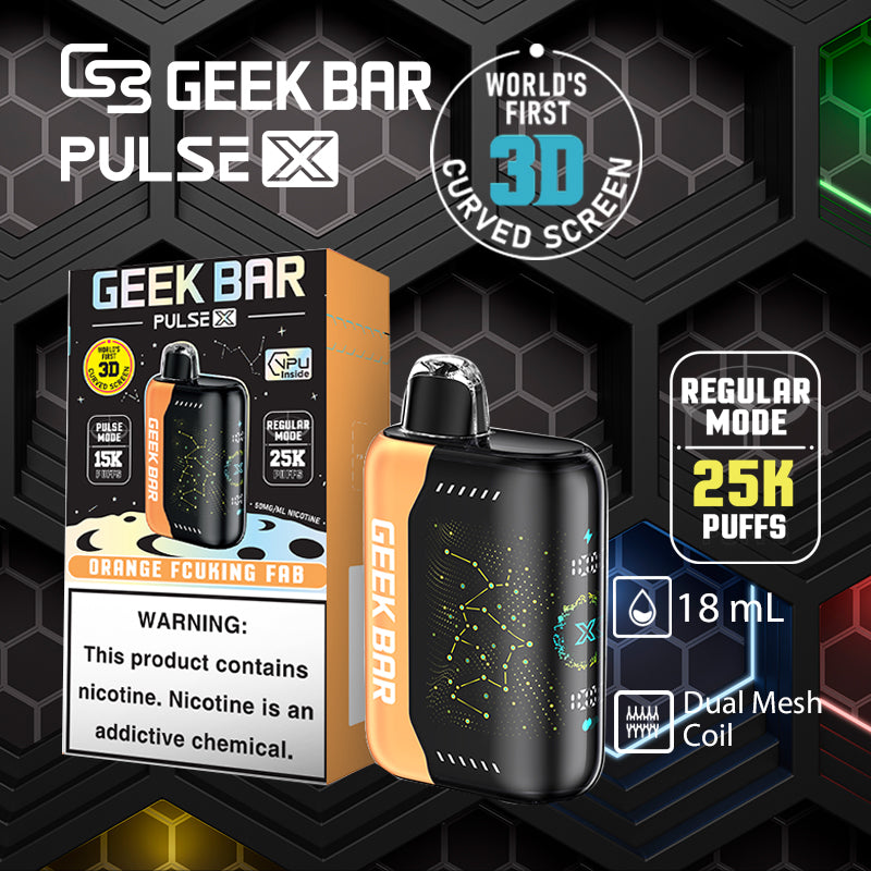 Geek bar pulse x 25k|vape central wholesale|disposable vape|Orange fcuking fab