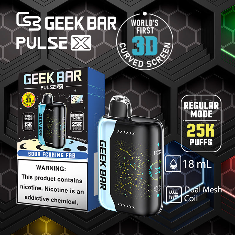 Geek bar pulse x 25k|vape central wholesale|disposable vape|sour fcuking fab
