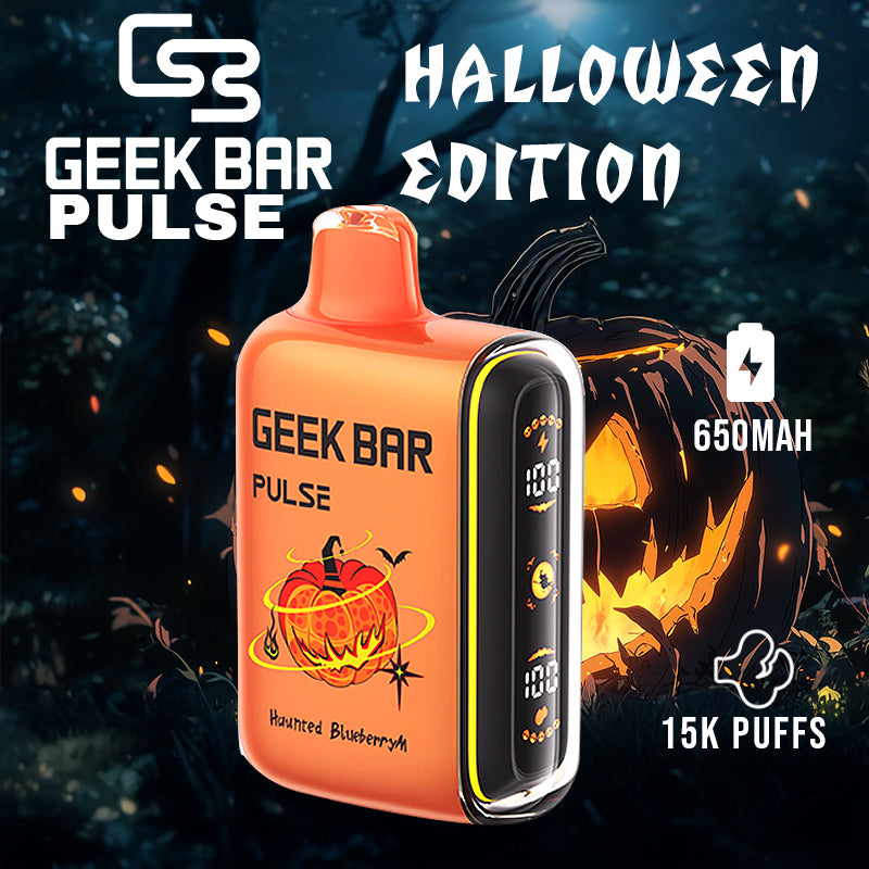 Geek bar Pulse 15k Halloween Edition|Vape central wholesale|Disposable|Haunted BlueberryM