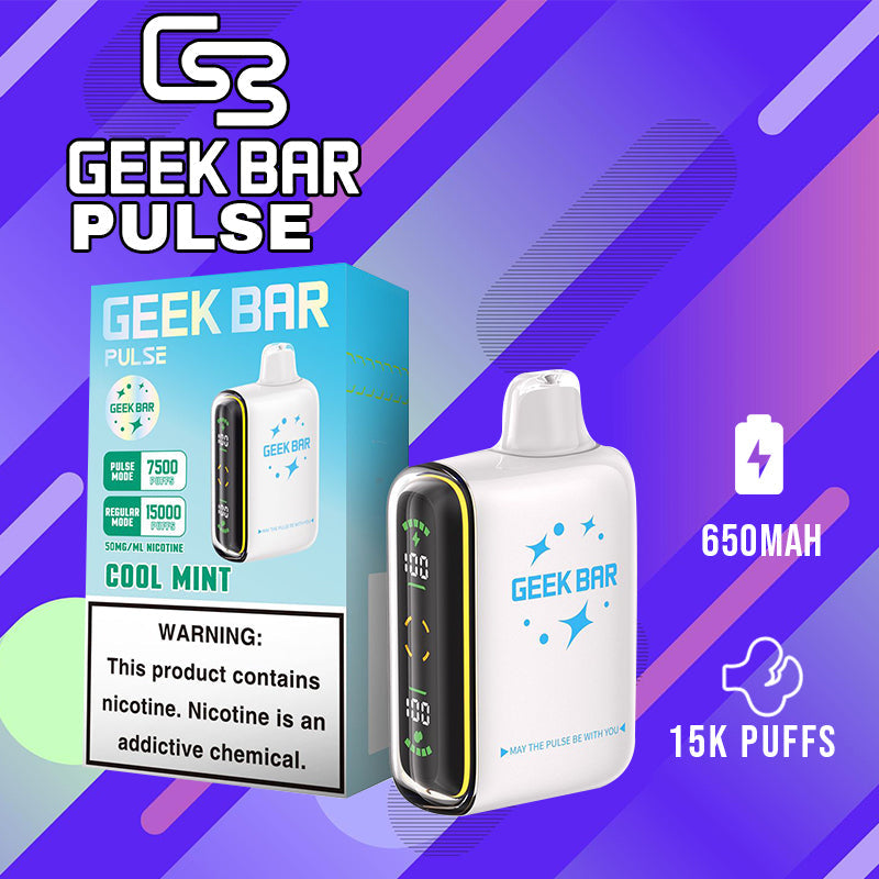 Geek bar Pulse 15k |Vape central wholesale|Disposable|cool mint|geek bar pulse 15000