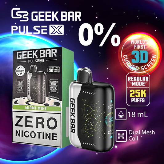 Geekbar Pulse X 0%|vape central wholesale|disposable|miami mint