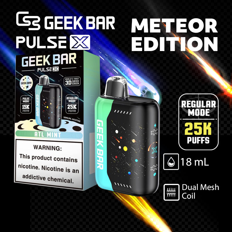 Geek bar pulse x 25k Meteor Edition|vape central wholesale|disposable vape|atl Mint