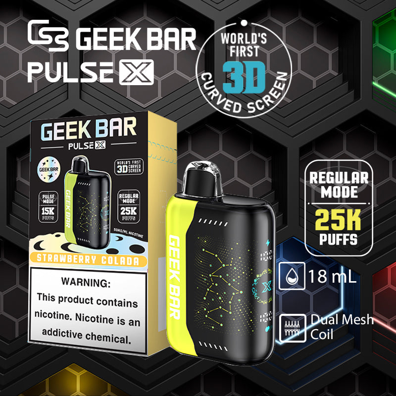 Geek bar pulse x 25k|vape central wholesale|disposable vape|strawberry_colada