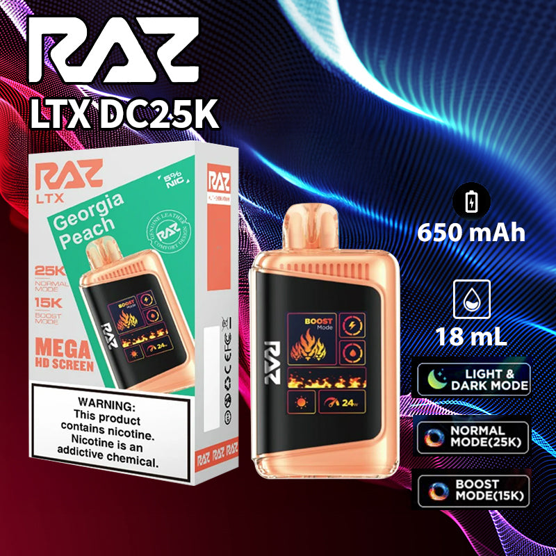 Raz LTX 25K |Vape central wholesale|disposable|wholesaler|georgia peach
