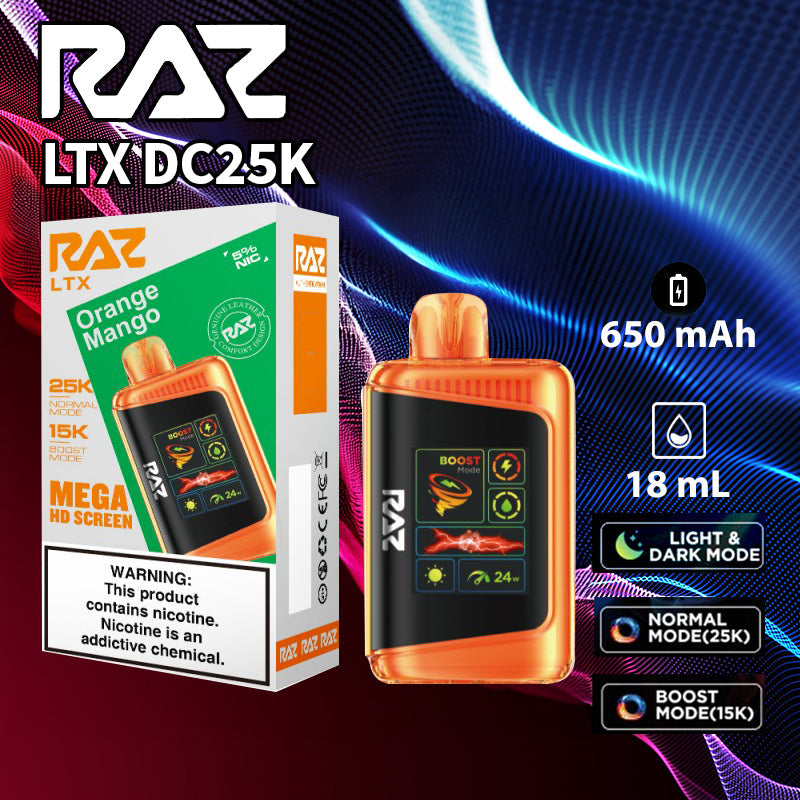 Raz LTX 25K |Vape central wholesale|disposable|wholesaler|orange mango