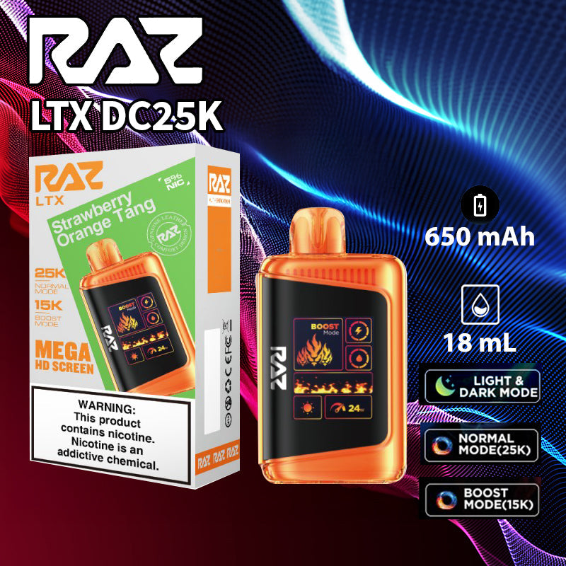 Raz LTX 25K |Vape central wholesale|disposable|wholesaler|strawberry orange tang