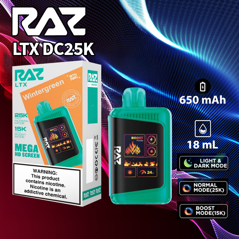 Raz LTX 25K |Vape central wholesale|disposable|wholesaler|winter green