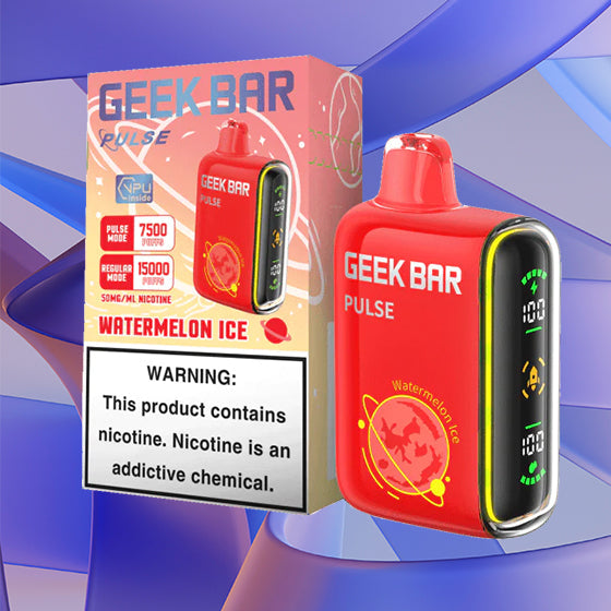 Geek Bar Pulse 15k| 5% Nicotine|Vape central wholesale|disposable|Geek Bar Pulse 15000|watermelon ice