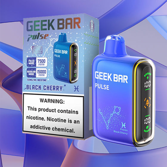 Geek Bar Pulse 15k| 5% Nicotine|Vape central wholesale|disposable|Geek Bar Pulse 15000|black cherry