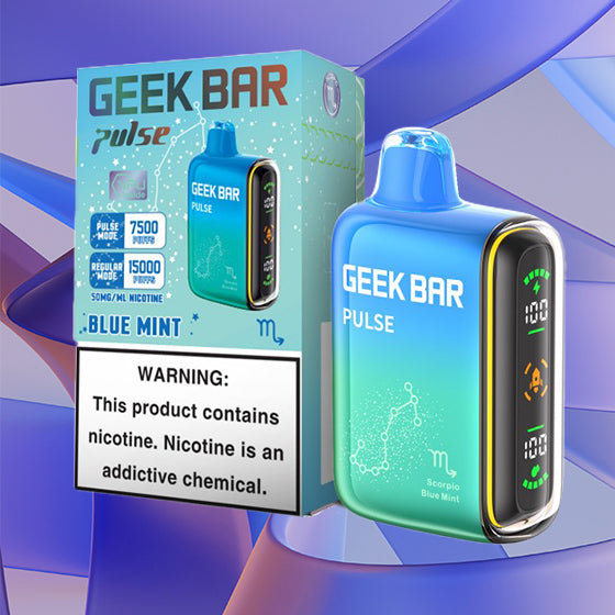 Geek Bar Pulse 15k| 5% Nicotine|Vape central wholesale|disposable|Geek Bar Pulse 15000|blue mint