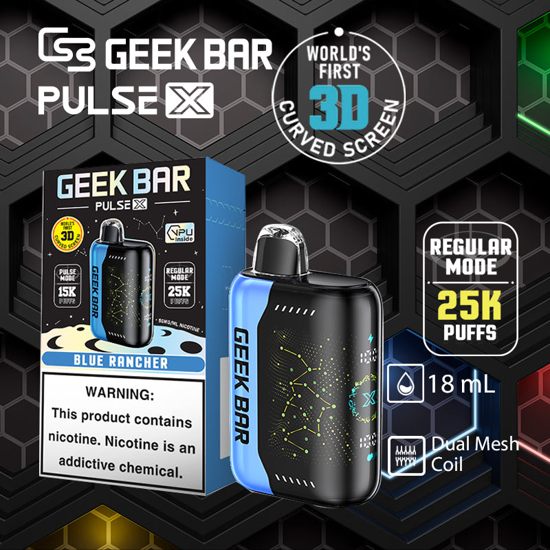 Geek bar pulse x 25k|vape central wholesale|disposable vape|Blue rancher