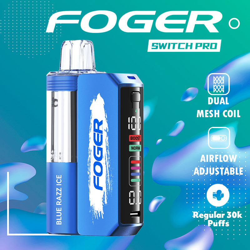 foger switch pro 30k|disposable vape|vape wholesale|vapes|disposables|Wholesaler|BLUE RAZZ ICE