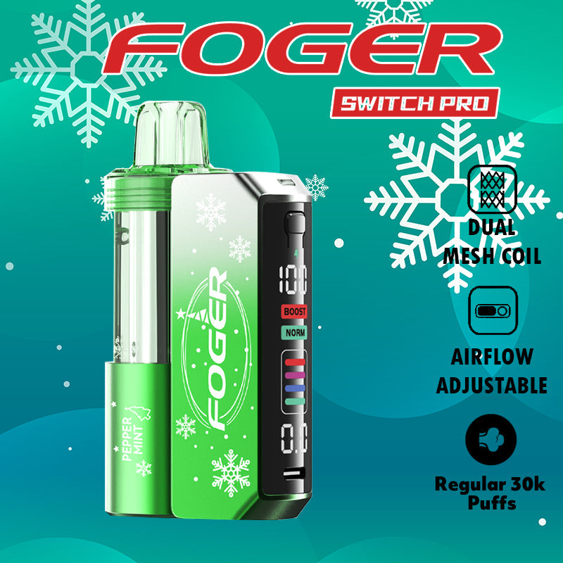 foger switch pro 30k|disposable vape|vape wholesale|vapes|disposables|Wholesaler| PEPPER MINT|CHRISTMAS EDITION