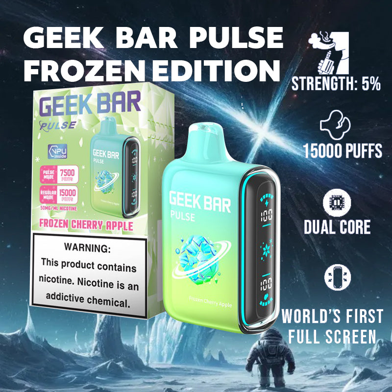 Geek bar Pulse Frozen Edition|Vape central wholesale|Disposable|geek bar pulse 15k|geek bar pulse 15000|frozen cherry apple
