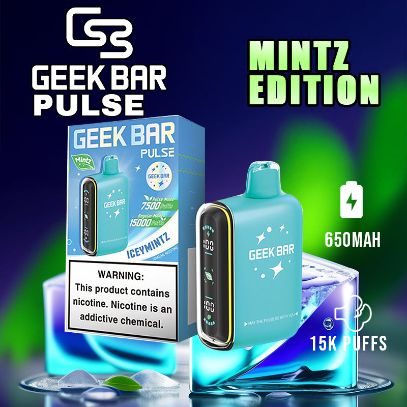 Geek bar Pulse 15k Mintz Edition|Vape central wholesale|Disposable|ice mintz