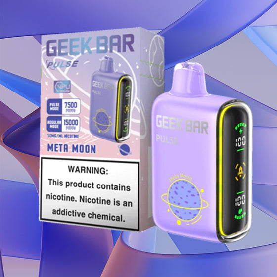Geek Bar Pulse 15k| 5% Nicotine|Vape central wholesale|disposable|Geek Bar Pulse 15000|meta moon