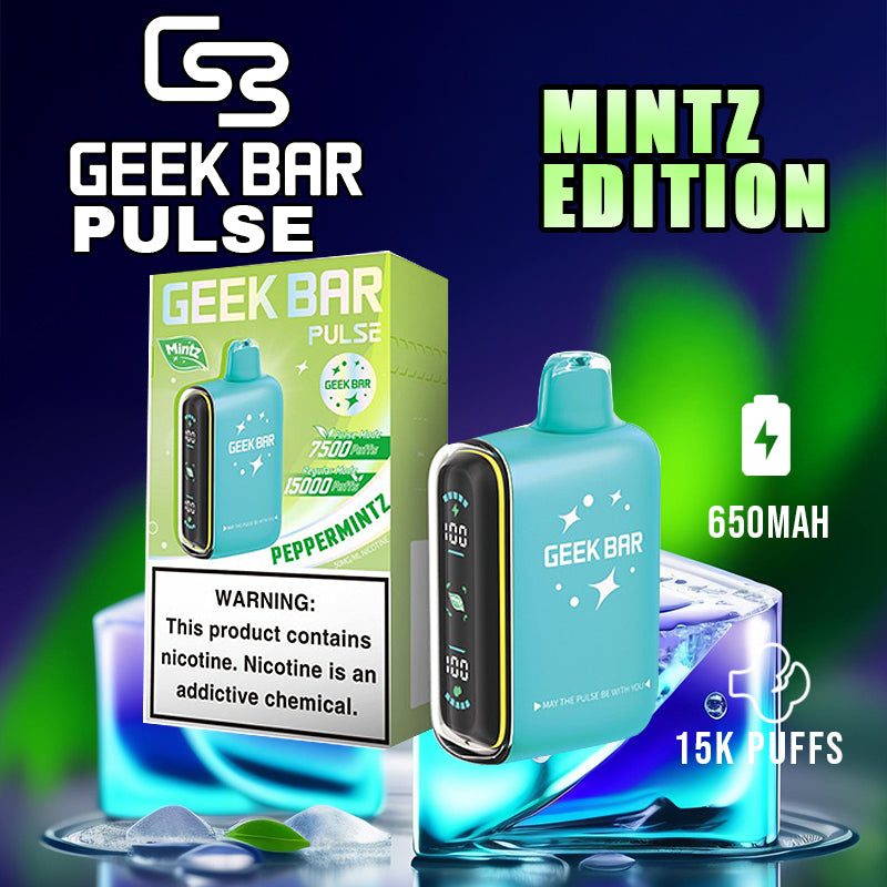 Geek bar Pulse 15k Mintz Edition|Vape central wholesale|Disposable|ice mintz