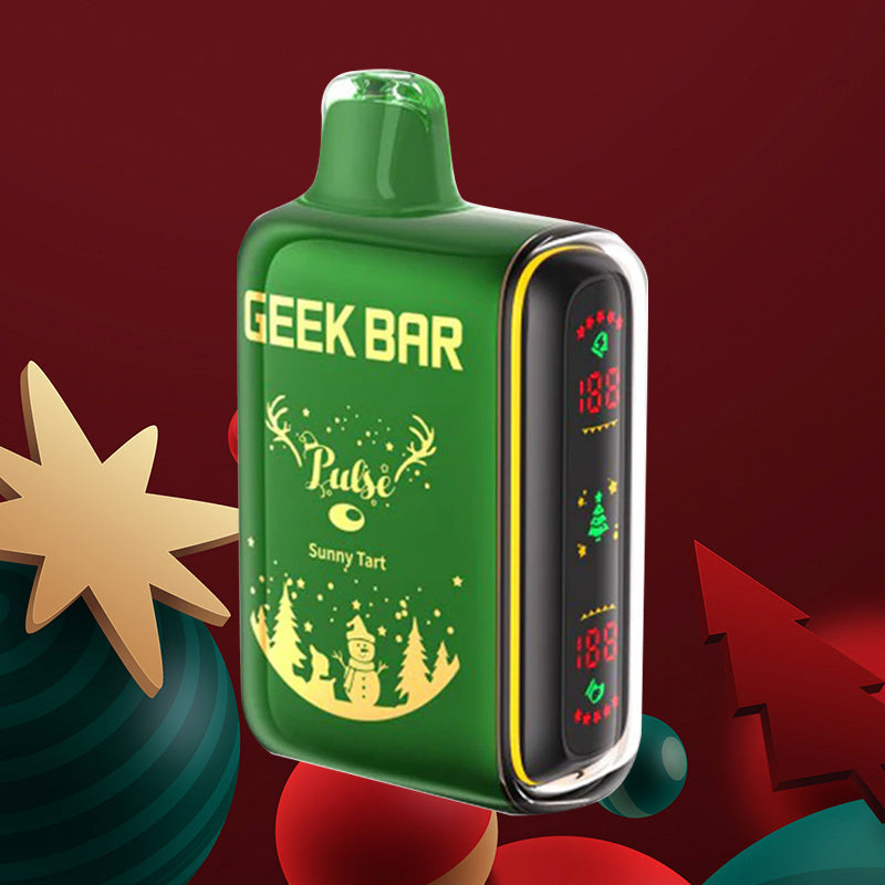 Geek Bar Pulse 15k| 5% Nicotine|Vape central wholesale|disposable|Geek Bar Pulse 15000| Flavor Sunny Tart Chirstmas 